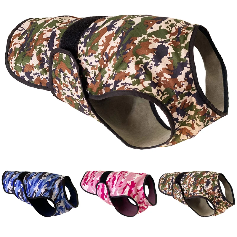 LUCOLOVE Gilet Refroidissant pour Chien – 2 Couches Légères, UPF50+ et Ajustement Personnalisable (Vert, Taille M)