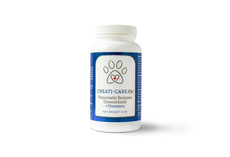 Creati-Care 10x Enzymes Digestives pour Chiens – Poudre Digestive avec Vitamines, Poids Normal et Soutien Pancréatique – 4 oz