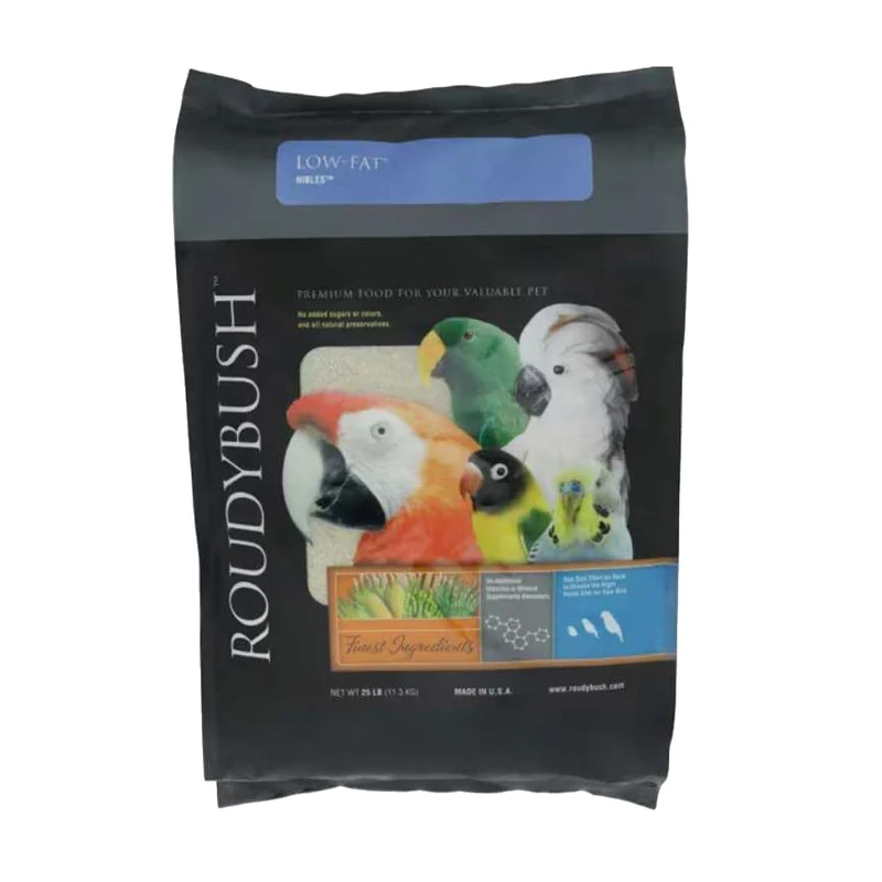 RoudyBush – Aliments faible graisse pour oiseaux adultes et poussins | Granulés nutritionnels, 25 lb