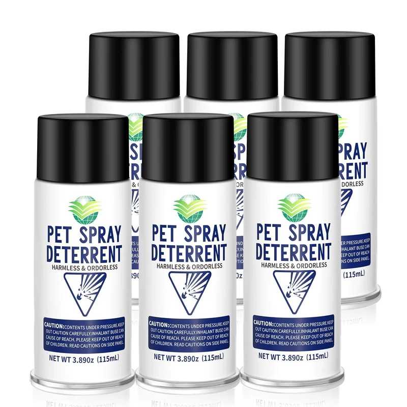 Piutezo Recharge Spray Dissuasion Chat – Système Détecteur de Mouvement, Sans Odeur, Intérieur, Lot de 6 flacons 3,89 onces