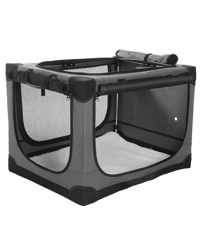 Cage pour chien Deekuiwi pliante 30 x 21 x 21 pouces – jusqu’à 50 livres, 4 portes zippées, transport et usage intérieur/extérieur