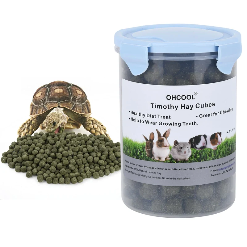 Ohcool Cubes Foin Timothy – 60 oz, Mini Cubes pour Lapins, Cobayes d'Inde, Tortues et Chinchillas