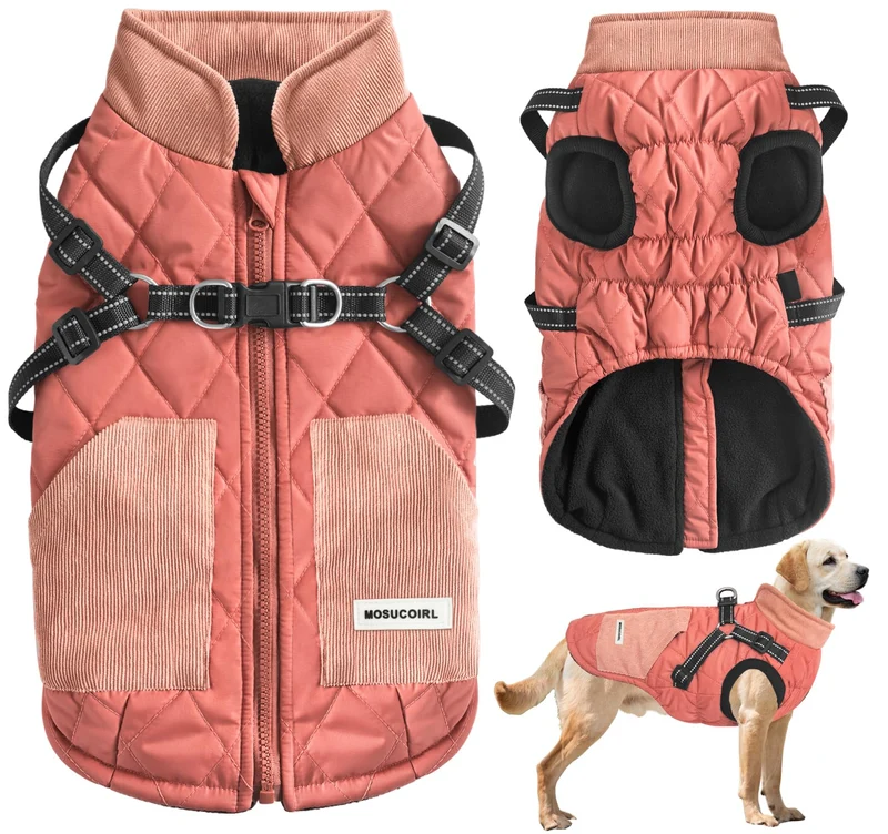 Mosucoirl Manteau Chien Hiver Imperméable et Réfléchissant – Tailles XS à XL