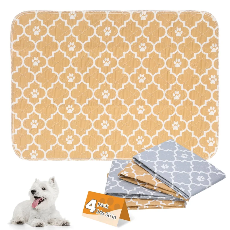 KOOLTAIL Tapis Lavables pour Chiens – 4 Packs, 24x36, Grand Absorbant et Imperméable