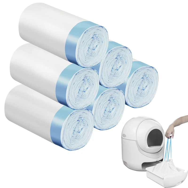 BCHARYA Sacs Litière Chat Extra Large – 120 pièces, 26 pouces x 11,81 pouces