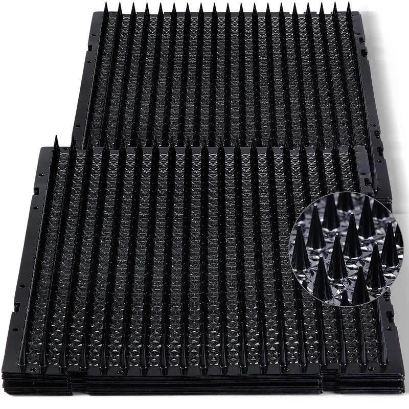 Nuanchu Tapis Repulsif Chat – 16 Pièces, Extérieur/Intérieur, Pointes Plastiques Noires