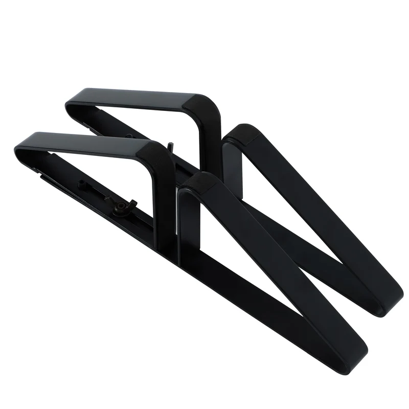 PUPETPO Pieds de Soutien pour Barrière Animaux (Version Mise à Jour) – Pieds Métal pour Barrière Très Large et Pliable, Installation Facile, Paire de Pieds de Sécurité pour Barrière en Bois, Noir