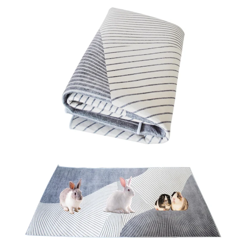Kathson Revêtement de Cage Lapin Très Grand – Tapis Sol Doux, Lavable et Anti-Glissement