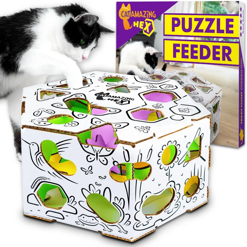 Cat Amazing HEX – Boîte puzzle interactive pour chats d’intérieur