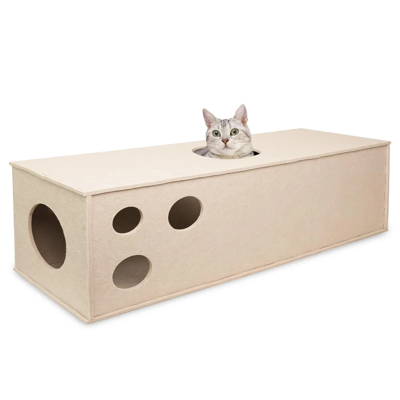 PETKARAY Tunnel Chat – Caverne Feutre Large pour Intérieur