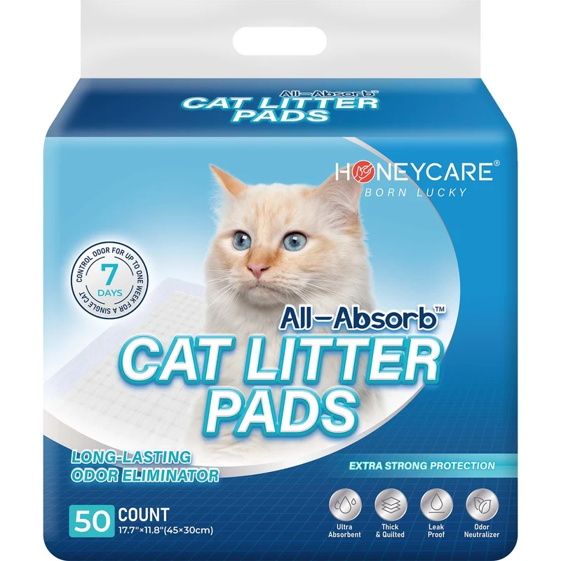 Honey Care Coussinets Litière Absorbants – Lot de 50, 17,7 x 11,8 po