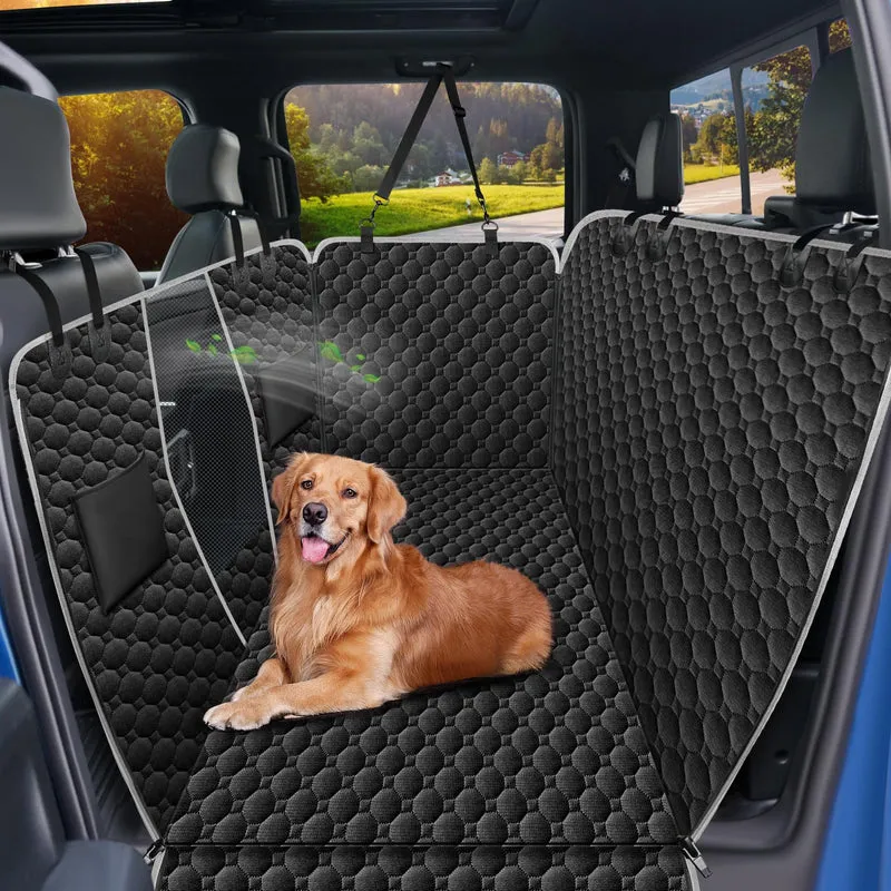 Hamac pour chien Mancro : Couvre-siège arrière étanche pour camion avec fenêtre maillage – F150, Silverado, RAM