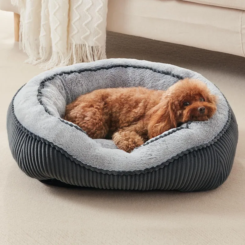 SIWA MARY – Petit lit pour chien, lavable, rectangulaire, orthopédique et anti-dérapant (S, 20 x 19 x 6 po)