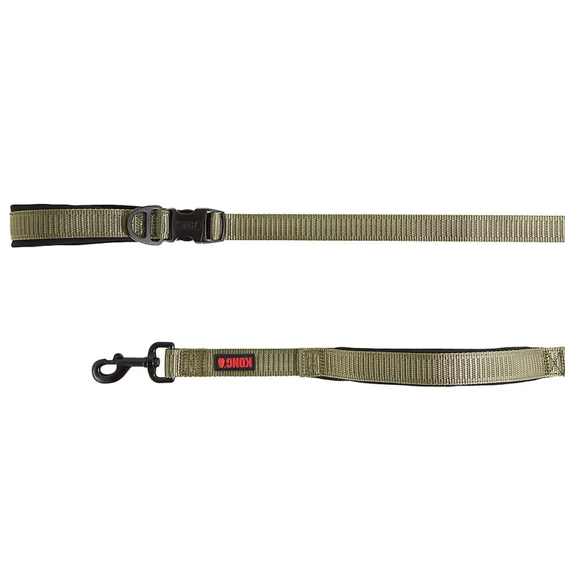 KONG Laisse Confort Ultra Durable Trafic – Poignée Rembourrée 6 pieds (Vert)