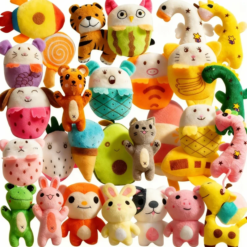Kyatico – Lot de 30 Jouets Peluche Siffleurs pour Petits et Moyens Chiens | Jeux et Dentition