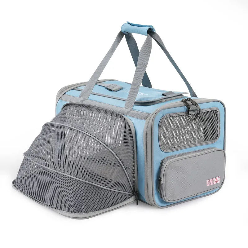 Pawaii Transporteur de voyage pour chat et chien — cabine avion, pliable et léger avec ID intégré