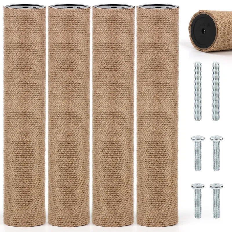 PETUOL – Lot de 4 Poteaux de Remplacement Griffoir M8 pour Arbre à Chat (15,7 × 3,1 pouces)