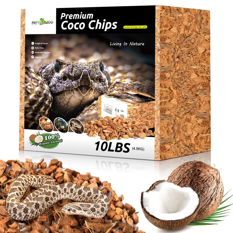 REPTI ZOO Substrat Coco 72 quarts – Substrat Coco pour Reptiles et Terrariums