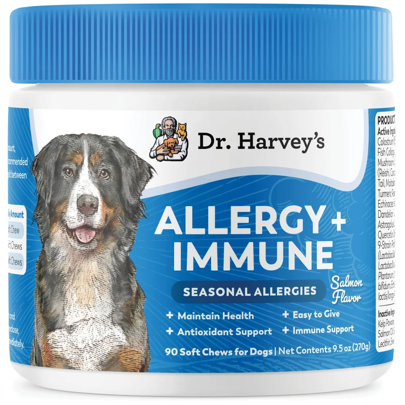 Dr. Harvey's – Bouchées Allergie & Anti-Grattage pour Chien au Saumon (90 bouchées)