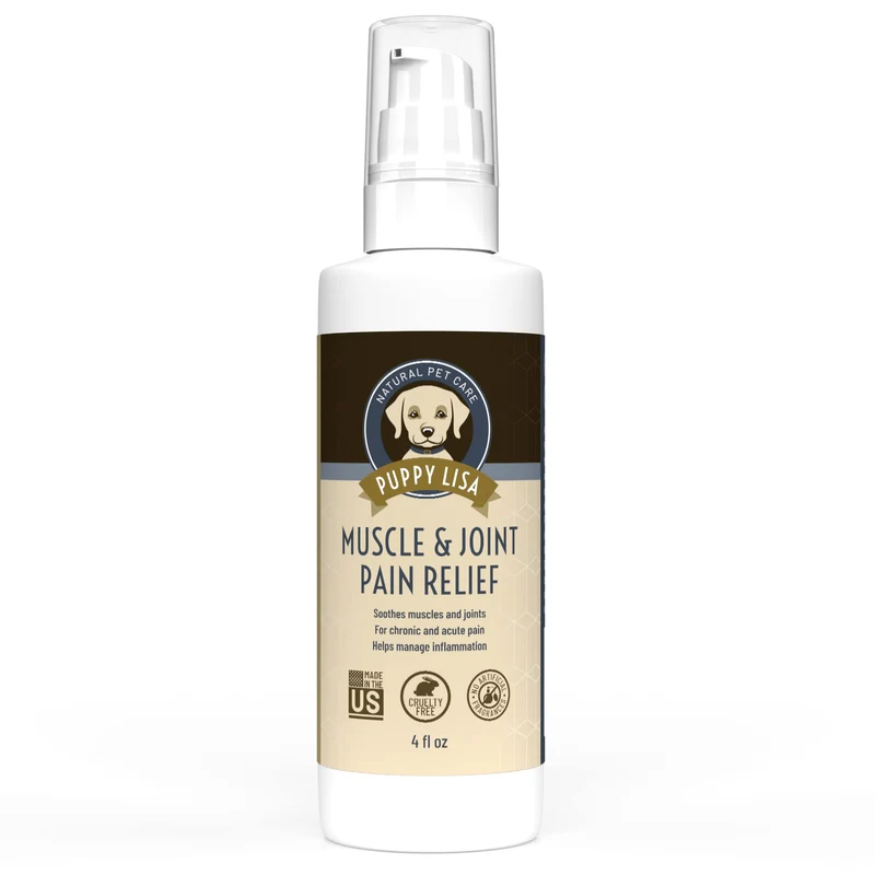 Puppy Lisa – Crème Soulagement Muscles et Articulations pour Chien | Absorption rapide | Fabriqué aux États‑Unis