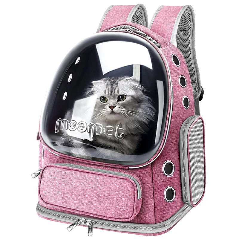 YUNLINLI Sac à dos chat – Bulle transparente, grand espace, pliable, jusqu’à 9 kg, approuvé par les compagnies aériennes