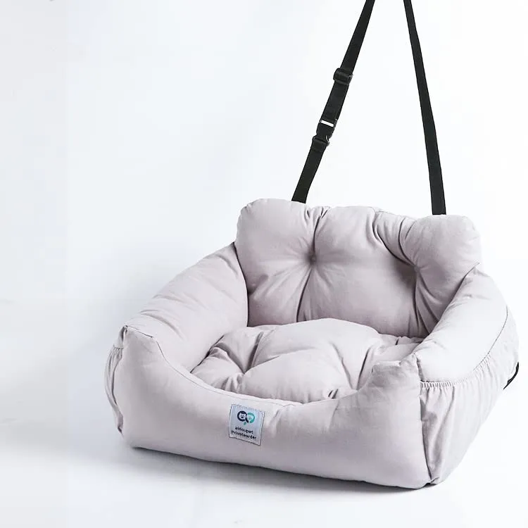 Aidoupet Privateorder Siège Booster pour Chiens et Chats — Voyage Sécurisé avec Rangements (Gris, Petit)