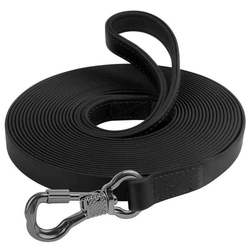 XiaZ Longe Imperméable Extra Longue pour Chiens – 100 Pieds (Noir)