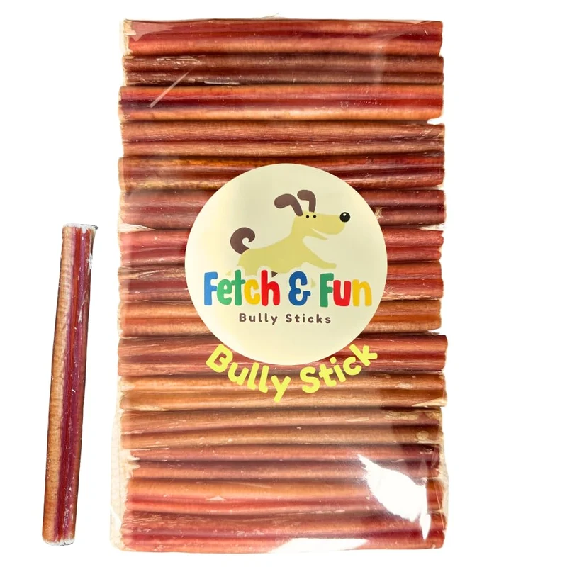 Fetch & Fun BULLY STICKS - Bâtonnets Bully 6 pouces, 18 pièces pour petits et moyens chiens