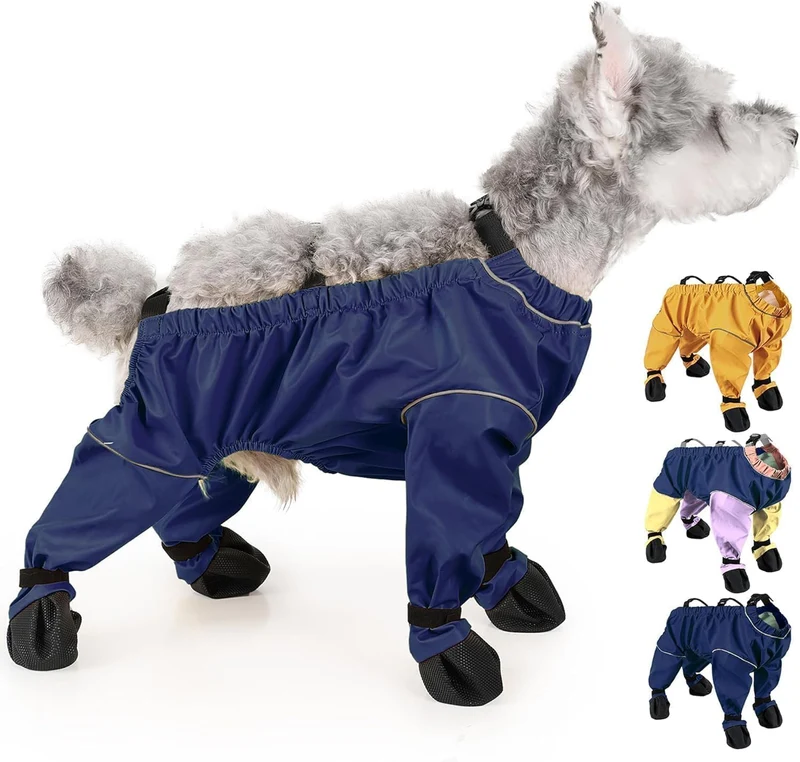 Bottes Imperméables pour Chien avec Bretelles – PurrHug, Taille L, Bleu