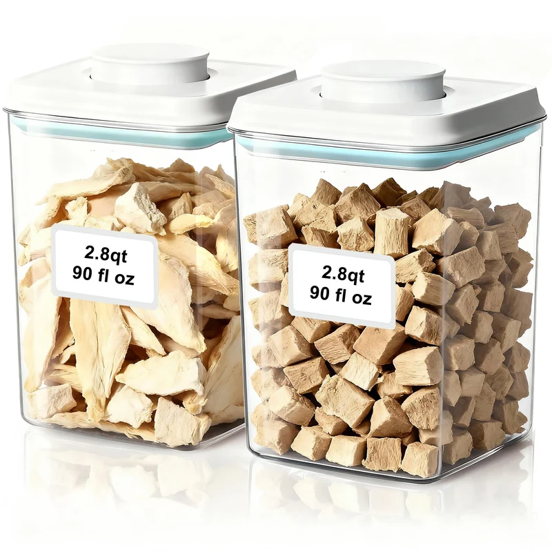 Cozey Daily Conteneur Nourriture Animaux – Couvercle à Pression Hermétique (2650 ml x2)