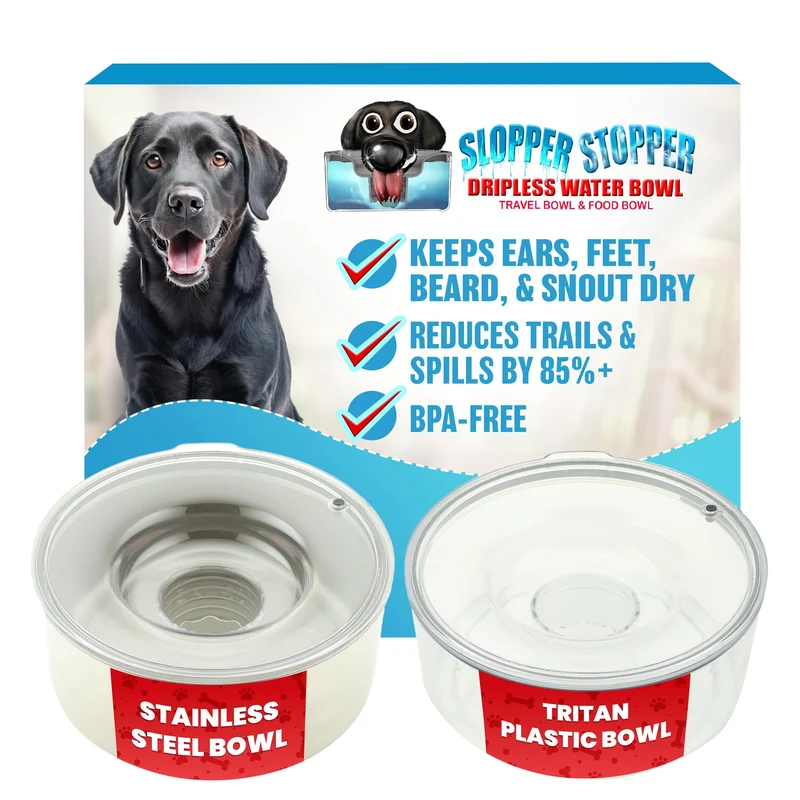 Bol Slopper Stopper en Tritan sans goutte – 1 gal, réduction des débordements jusqu'à 85% pour chiens géants (86-130 lb) – L'Original Slopper Stopper