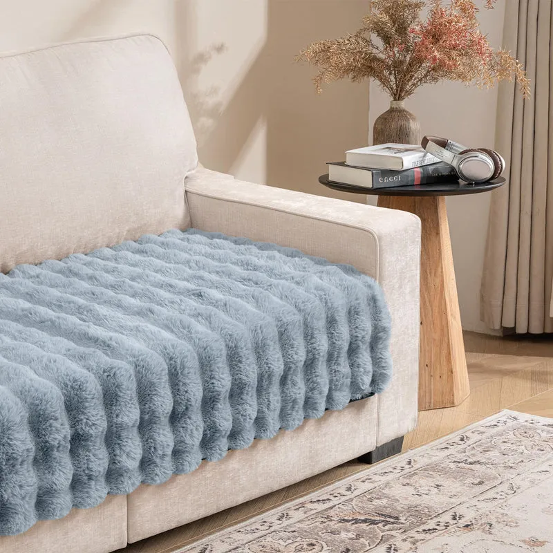 Snugglesinto Tapis Matelas pour Chiens et Chats – Housse Lavable, Anti-Glisse, Peluche Grise 30x80