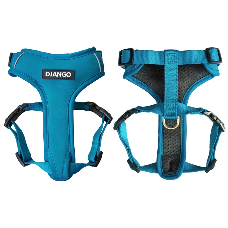 DJANGO Harnais Adventure pour Grand Chien – Néoprène Pacifique, Liserets Réfléchissants et Ajustable