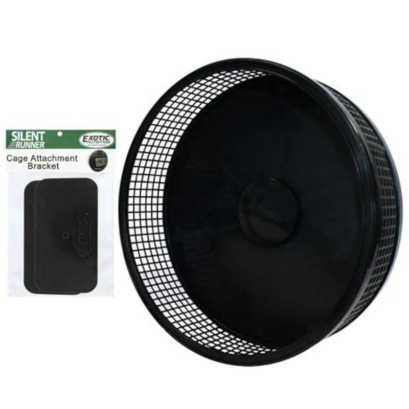 Silent Runner Pro — Roue d'exercice silencieuse pour marsupial volant (Noir) | Exotic Nutrition