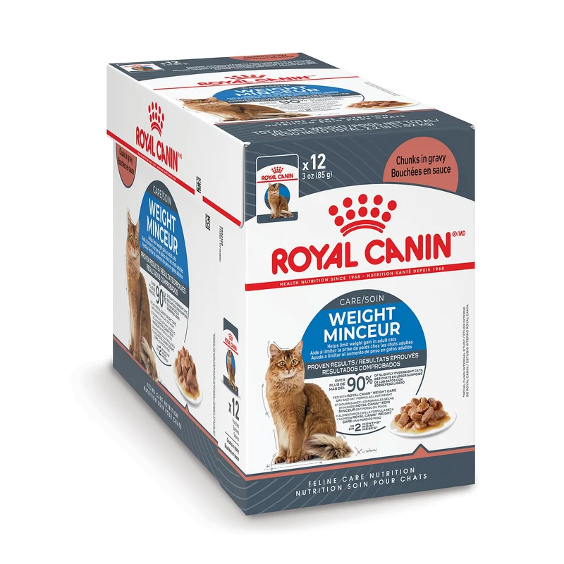 Royal Canin – Soin du Poids pour Chats Adultes, Morceaux en Sauce, 85 g, Lot de 12