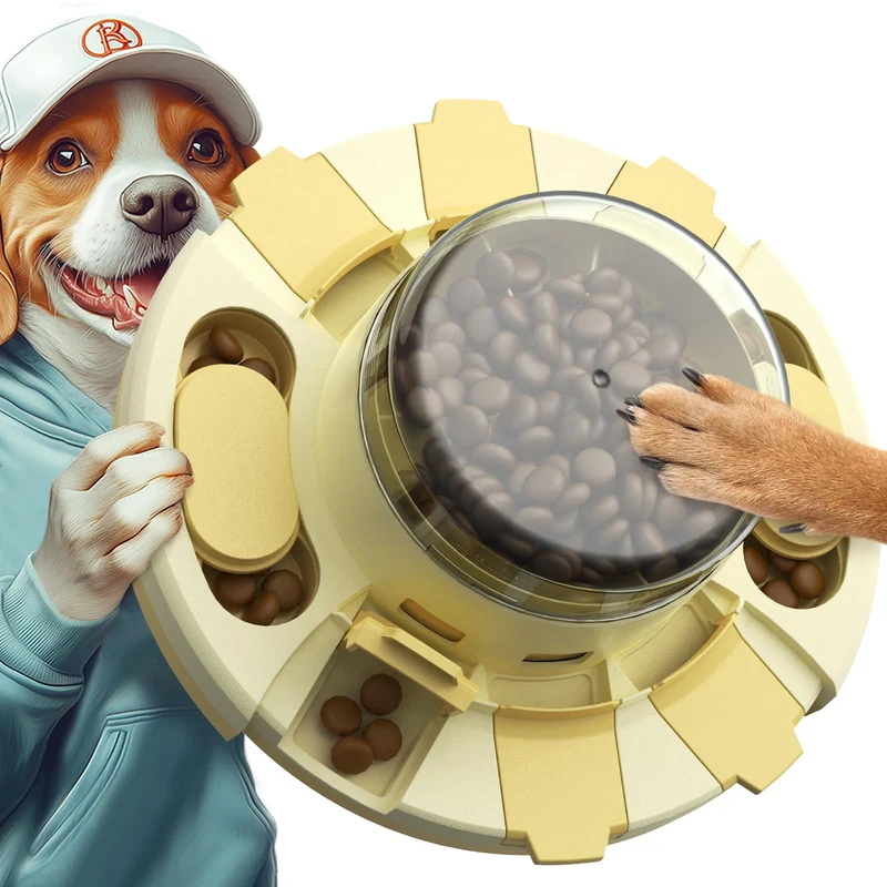 KADTC – Jouet Puzzle pour Chiens à 2 Niveaux, Distributeur de Friandises par Pression