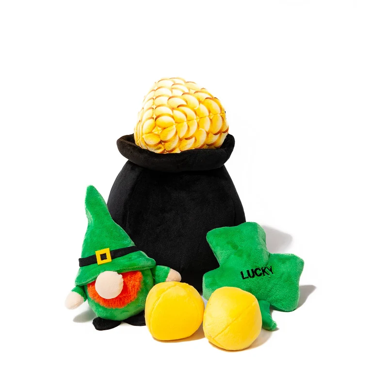 Midlee Hide-A-Toy Pot d’Or – Jouet Chien Saint-Patrick