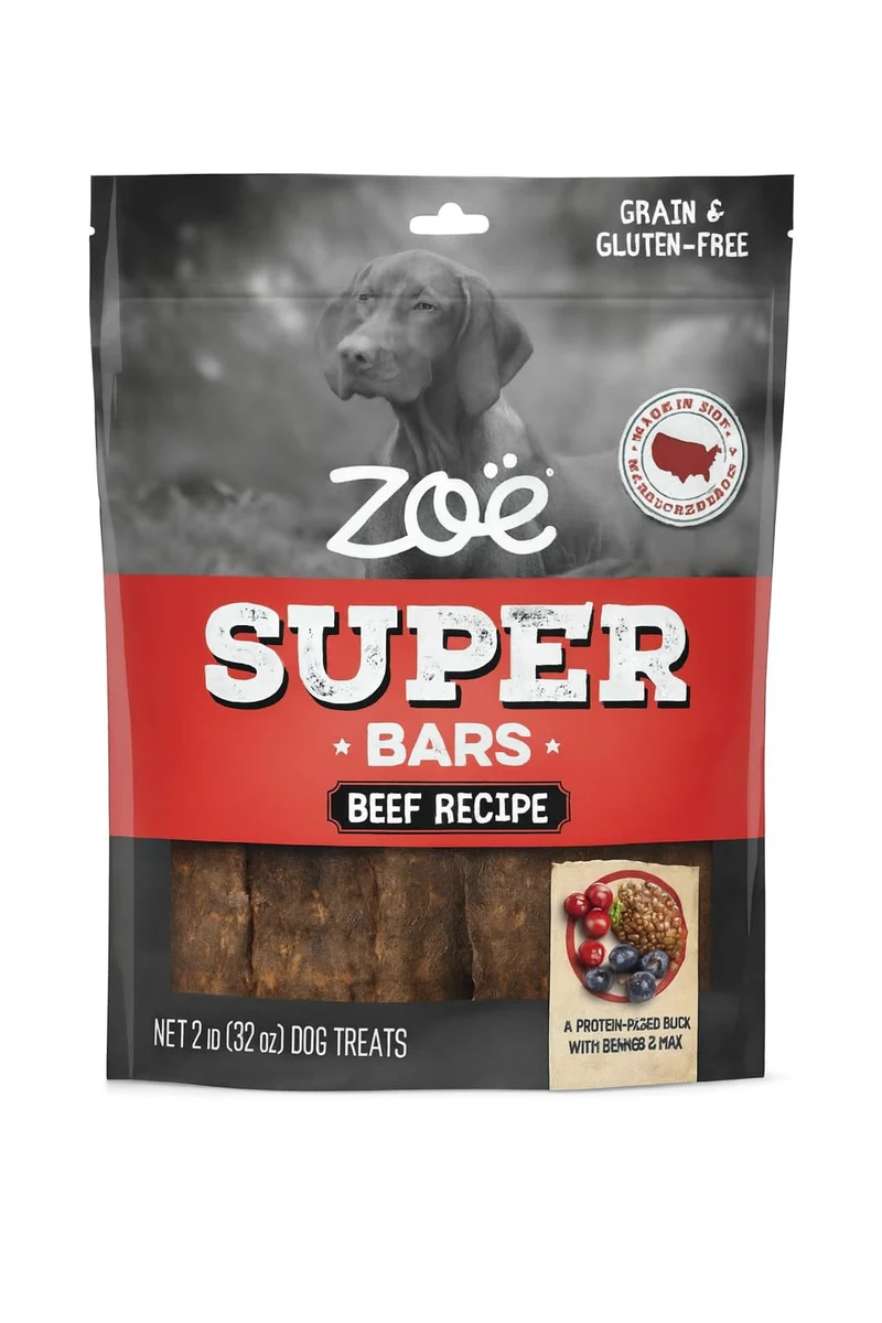 Hoiyen Zoë Super Bars Boeuf – Friandises Protéinées sans Céréales, 2 lb