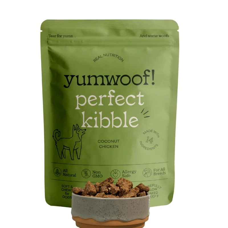 Yumwoof Perfect Kibble – Croquettes pour chien séchées à l'air, sans OGM – Poulet 14 oz