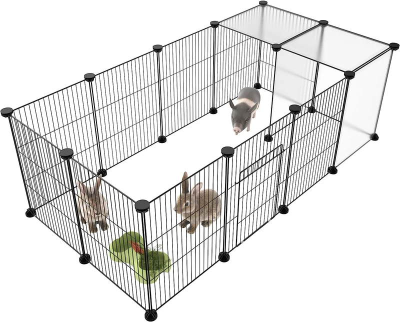 HOMIDEC Parc pour Animaux – Aire de Jeux à Monter soi-même 48 x 24 x 16 pouces, Portable