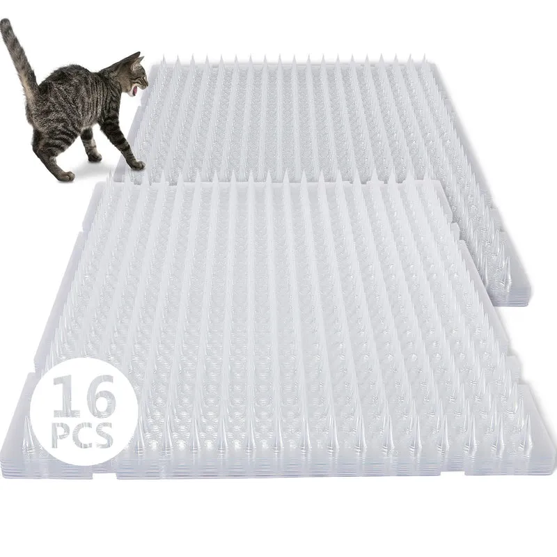 Nuanchu Tapis répulsifs pour chats – 16 pièces, usage intérieur/extérieur, transparents