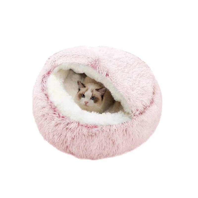 SUOXU Lit Chat Anti-Anxiété – Cabane Peluche Rose 20 pouces pour Petits et Moyens