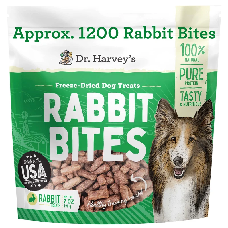 Dr. Harvey's Bouchees-lapin-lyophilise-inquiet? Non: Ingrédient Unique, Sans Allergènes, 7 onces
