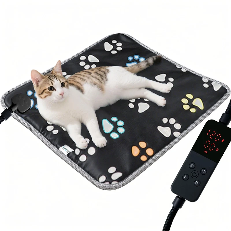 furrybaby Tapis Chauffant pour Animaux – Imperméable 17x17, Température Ajustable