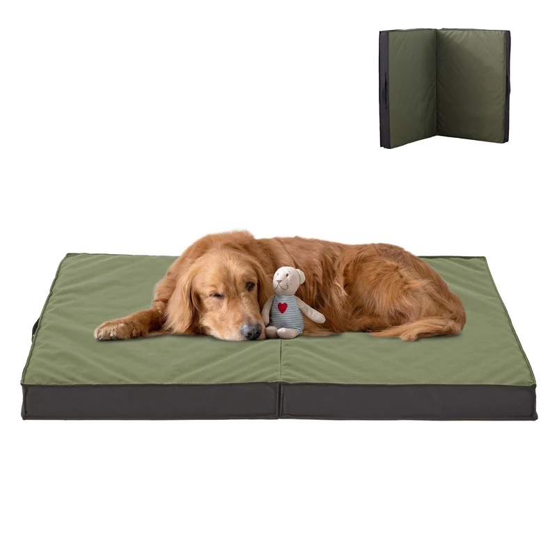 PETABBY Lit Chien Extérieur 35-pouces – Imperméable, Portable et Orthopédique