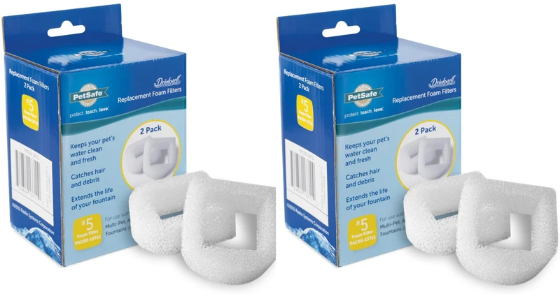 PetSafe Drinkwell – Filtre Mousse de Remplacement 2-Pack pour Fontaines Drinkwell (Céramique/Acier) PAC00-13711