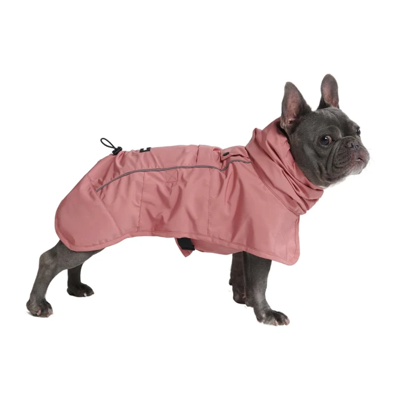 Spark Paws Manteau de Pluie pour Chien — Imperméable et Coupe Totale, Respirant, Rose Océan, Taille L