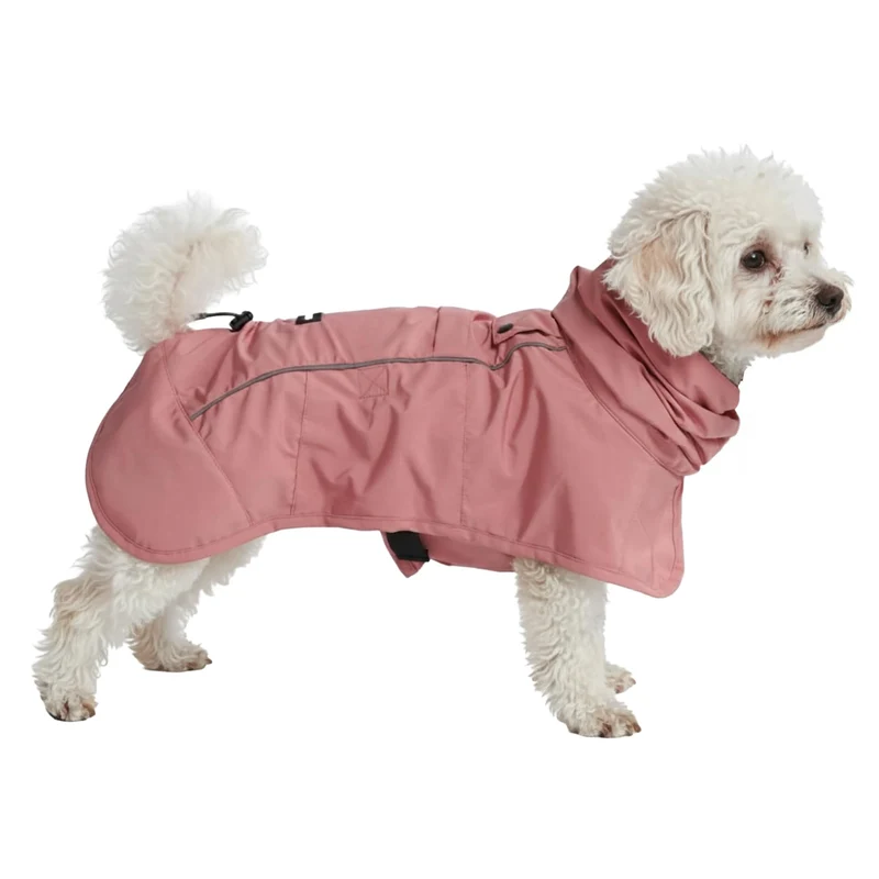 Spark Paws Manteau de Pluie pour Chien – Imperméable, Coupe-Vent, Couverture Totale, Taille M, Rose Marin