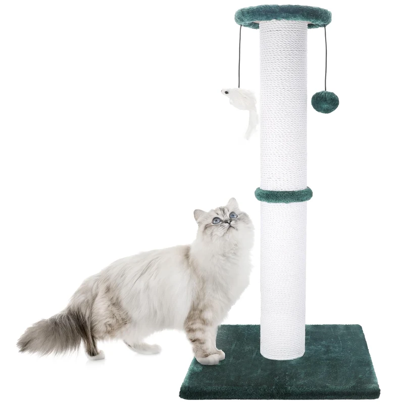 Ahomdoo Poteau de Griffage pour Chat 34 pouces – Ultra robuste en sisal, Vert