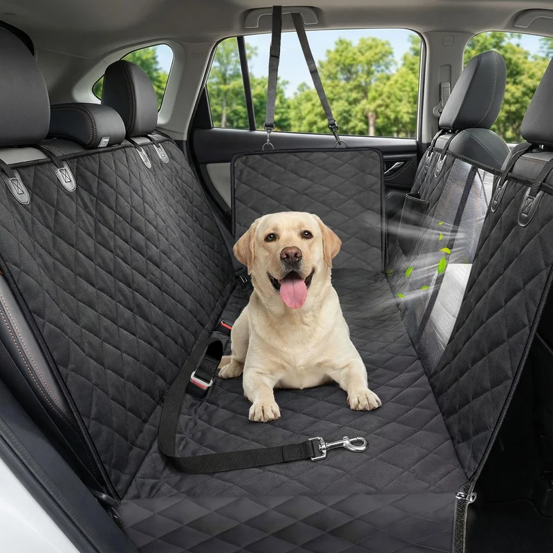 Victoper Housse de Siège Arrière pour Chien 60x64 cm – Étanche, Résistante aux Rayures, Hamac Antidérapant avec Rabat Latéral